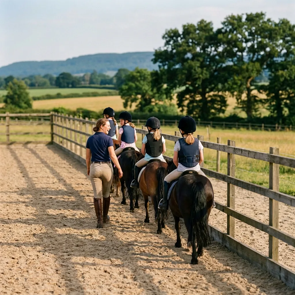 Cours de poney à Saint-Polgues, Loire